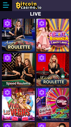 Croupier en direct mobile de Bitcoin Casino