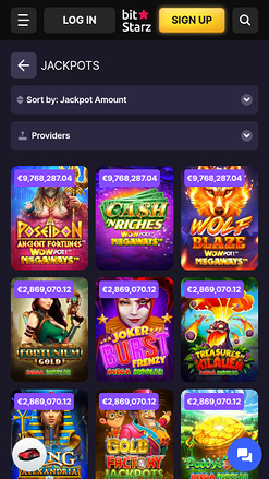 Jackpot mobile de Bitstarz Casino