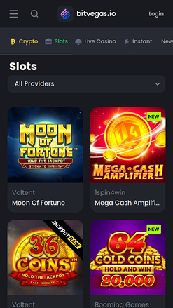 Jeux mobiles de BitVegas Casino