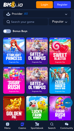 Jeux mobiles de BK8.io Casino