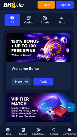 Promotions mobiles de BK8.io Casino