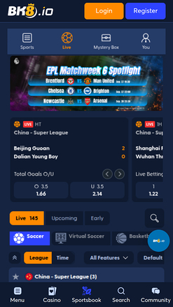 Sports mobiles de BK8.io Casino