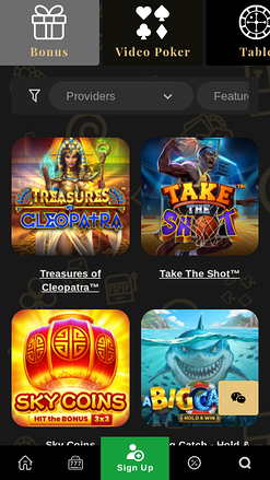 Jeux bonus mobiles de Black Label Casino