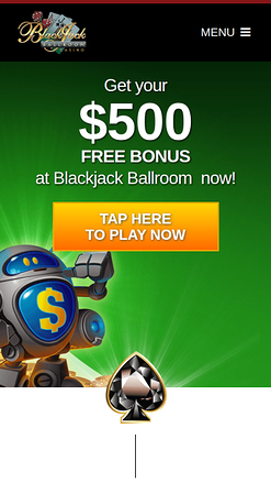 Мобильная домашняя страница Blackjack Ballroom