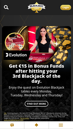 Promozioni mobile di BlackJack City Casino