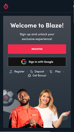 Blaze Casino mobile Startseite