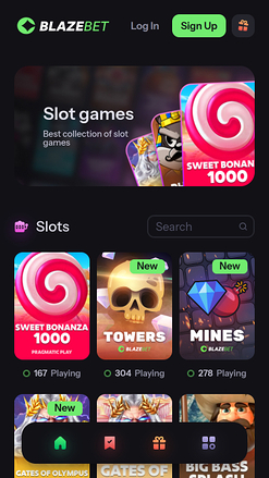 Juegos de casino BlazeBet para móviles