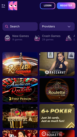 Casino BlindLuck avec croupiers en direct pour mobile