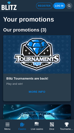 Promozioni mobile di Blitz Casino