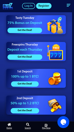 Promotions mobiles de Blizz Casino