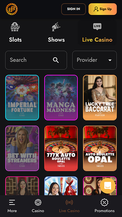 Croupier en direct mobile de BlockBets Casino