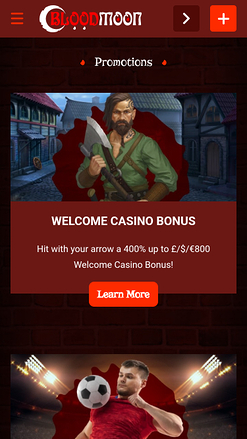 Promotions mobiles de Blood Moon Casino