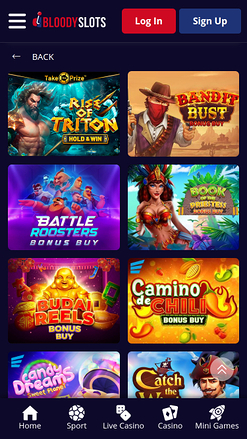Jackpot mobile di BloodySlots Casino