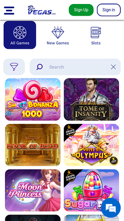 BluVegas Casino mobile Spiele