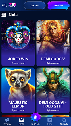 Jeux mobiles de Bm.bet Casino