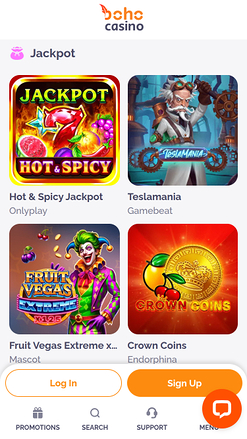 Boho Casino Mobile Jackpot