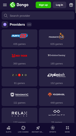 Sviluppatori di giochi mobile di Bongo Casino