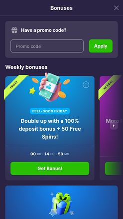 Promozioni mobile di Bongo Casino