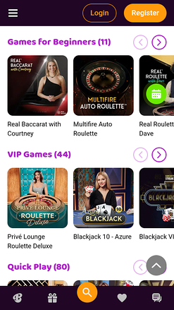 Crupier en vivo móvil de Boo Casino