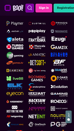 Desenvolvedores de jogos móveis do Booi Casino