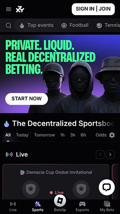 Página principal móvil del casino Bookmaker.xyz