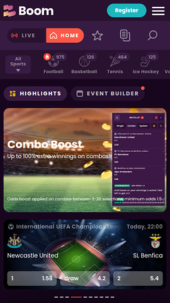 Sports mobiles de Boom Casino