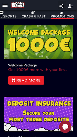 Boombang Casino Móvil Promociones