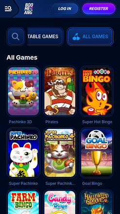 Boomerang Bet Casino mobile Spiele