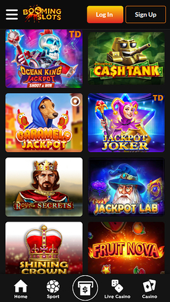 Jackpot mobile de BoomingSlots Casino