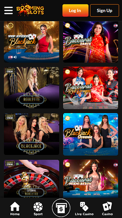 Croupier en direct mobile de BoomingSlots Casino