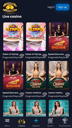 Booty Casino Live-Dealer-Mobilseite