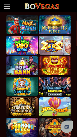 Juegos móviles de BoVegas Casino