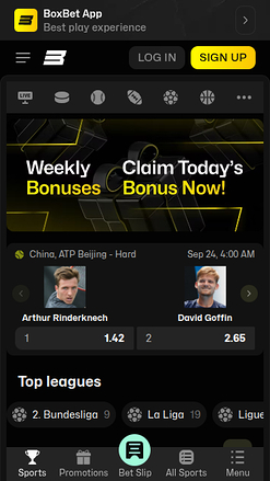 BoxBet Casino mobile Sportwetten