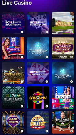 BoyleSports Casino mobile Live-Dealer