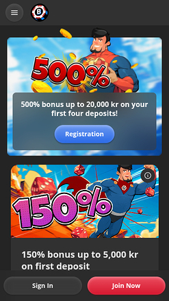 Promotions mobiles de BruceBet Casino