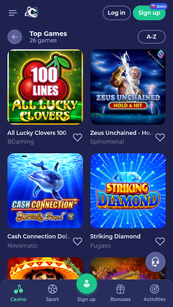 Juegos móviles de Bruno Casino