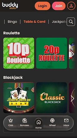 Мобильные настольные игры казино Buddy Slots