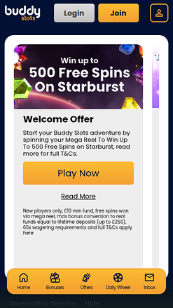 Promotions mobiles de Buddy Slots Casino