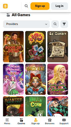 Juegos móviles de Bulletz Casino