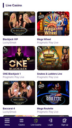 Crupier en vivo de Bullsbet Casino para móvil