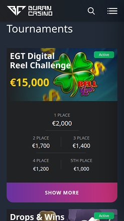 Tournois Mobiles de Buran Casino