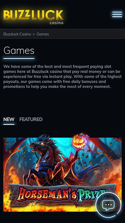 Giochi mobile di BuzzLuck Casino