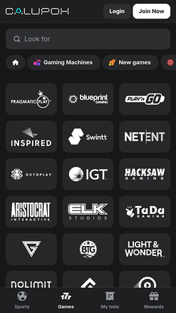 Développeurs de jeux mobiles de Calupoh Casino