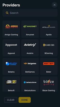 Campeonbet Casino Mobile Game Developers