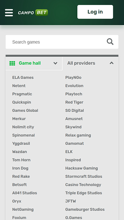 Développeurs de jeux mobiles de Campobet Casino