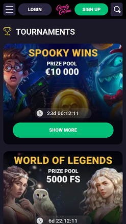 Tornei mobili di Candy Casino