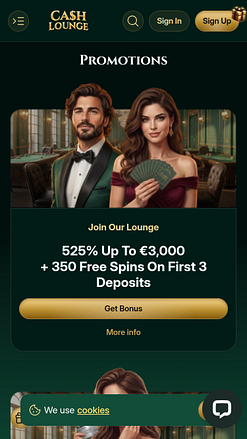 Promotions mobiles du casino Cash Lounge