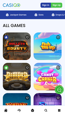 Jeux du casino Casigo sur mobile