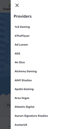 Développeurs de jeux du casino Casilando sur mobile