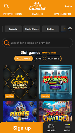 Jeux du Casimba Casino Version mobile